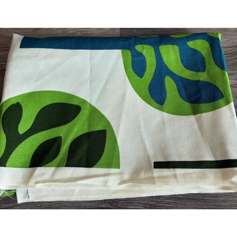 IKEA Helen Trast 2007 Tree Print Fabric Green Blue 60” x 53” - Picture 7 of 7